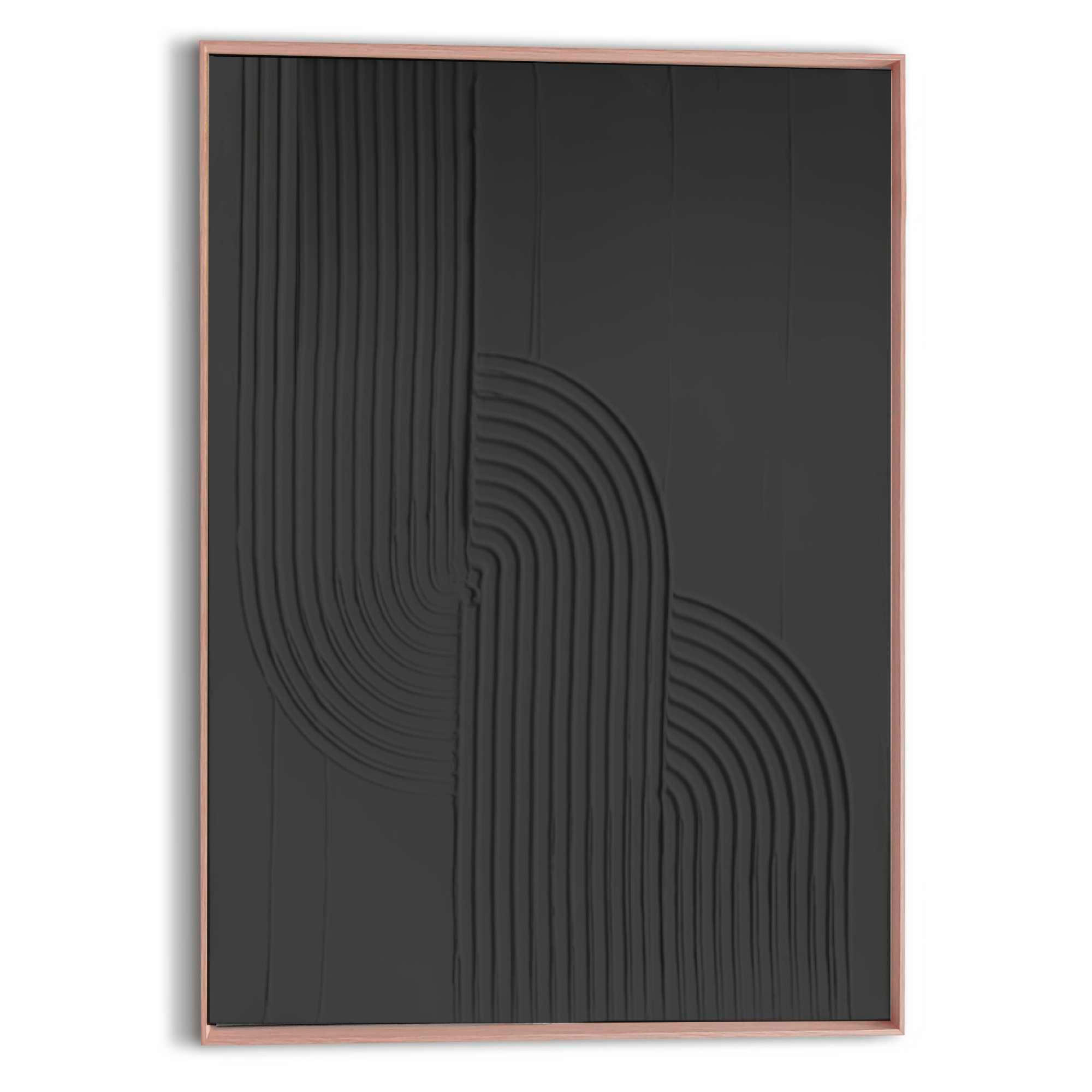 UNIKAT Abstraktes 50/70/3 cm  - Schwarz, Basics, Holz (50/70/3cm) - Reinders!