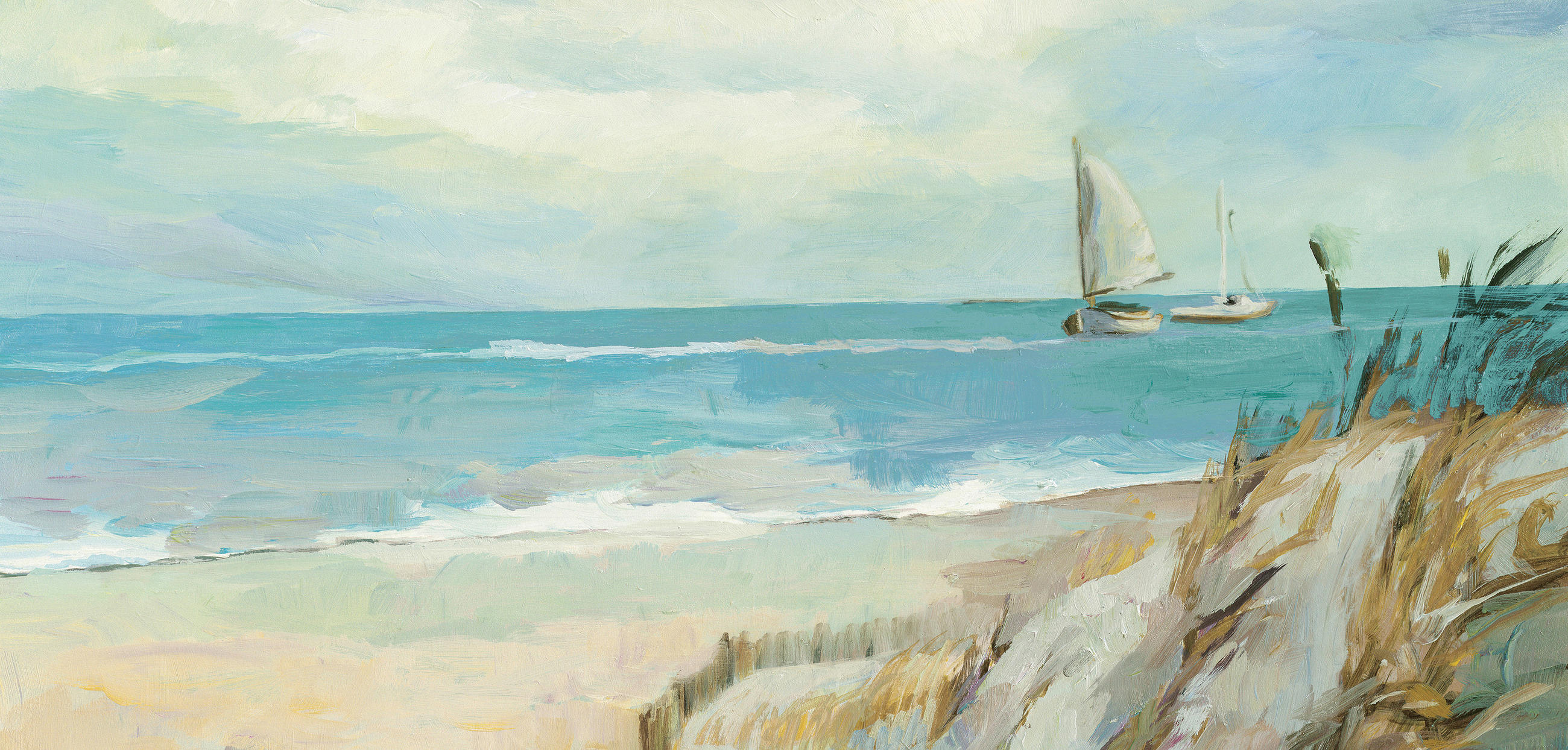 Euroart Leinwandbild Early Morning Sail Mehrfarbig 115x55 cm