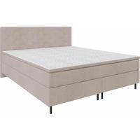 BOXSPRINGBETT 160/200 cm  Beige  - Beige/Schwarz, Konventionell, Textil/Metall (160/200cm) - Chameo