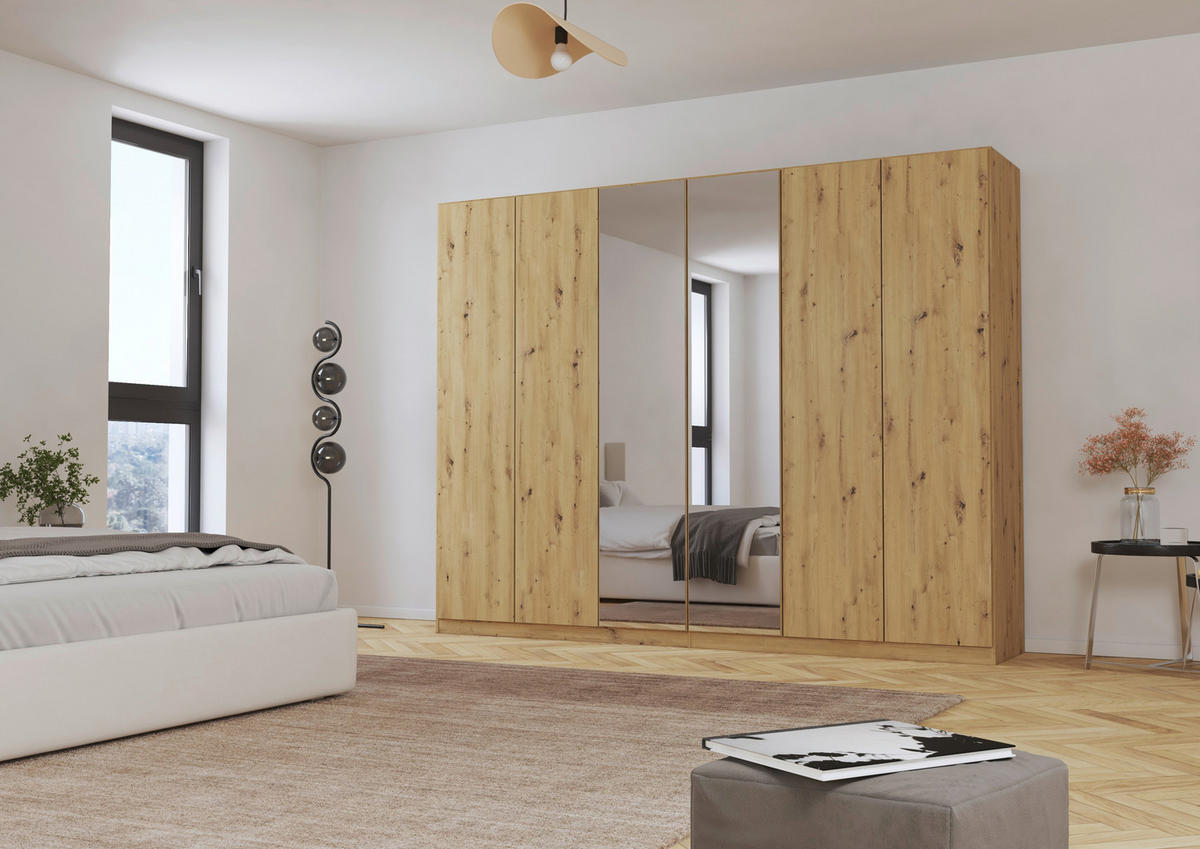 FALTTÜRENSCHRANK in Eiche Artisan  - Eiche Artisan, Holzwerkstoff (271/210/54cm) - Boxxx