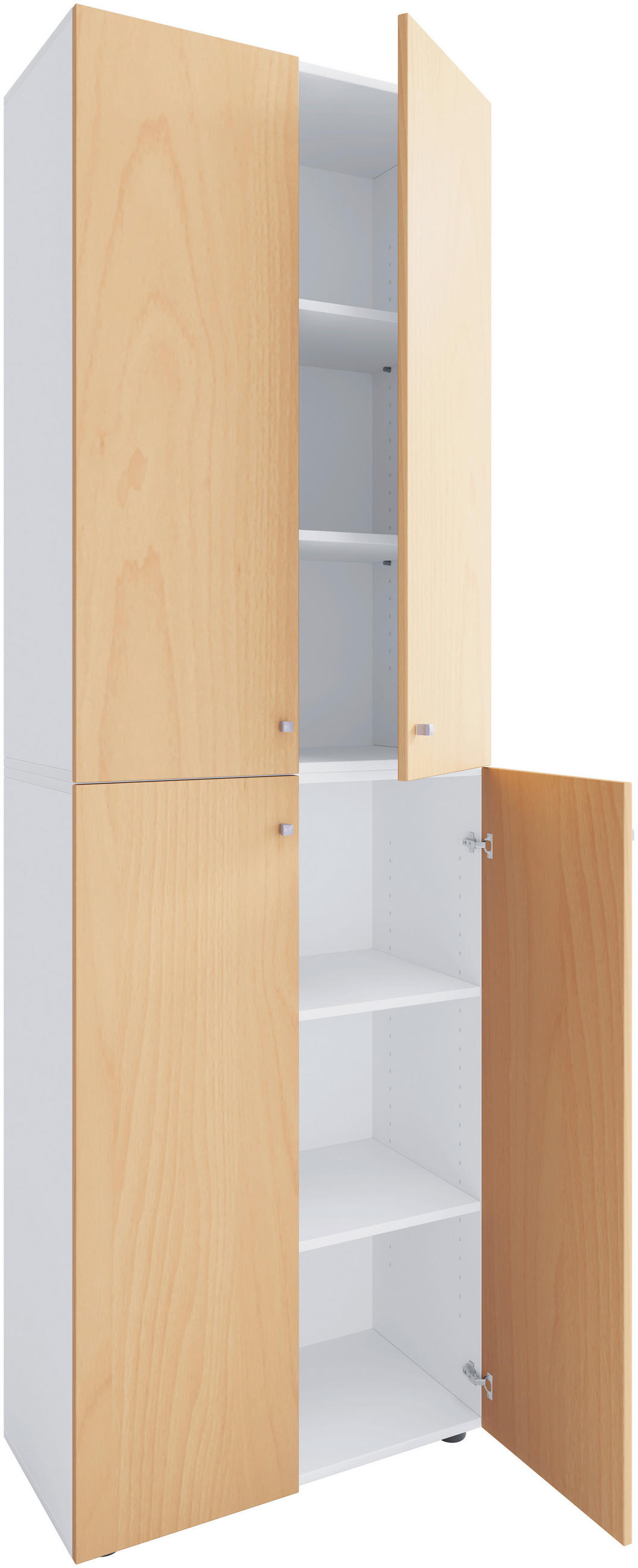 AKTENSCHRANK Weiß, Buchefarben  - Buchefarben/Weiß, Design, Holzwerkstoff (70/220/39cm) - MID.YOU