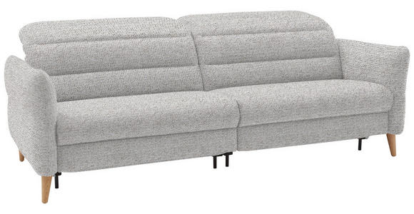 2-SITZER-SOFA in Webstoff Ecru - Ecru/Eiche Bianco, Design, Holz/Textil (234-262/85-106/98-112cm) - Dieter Knoll