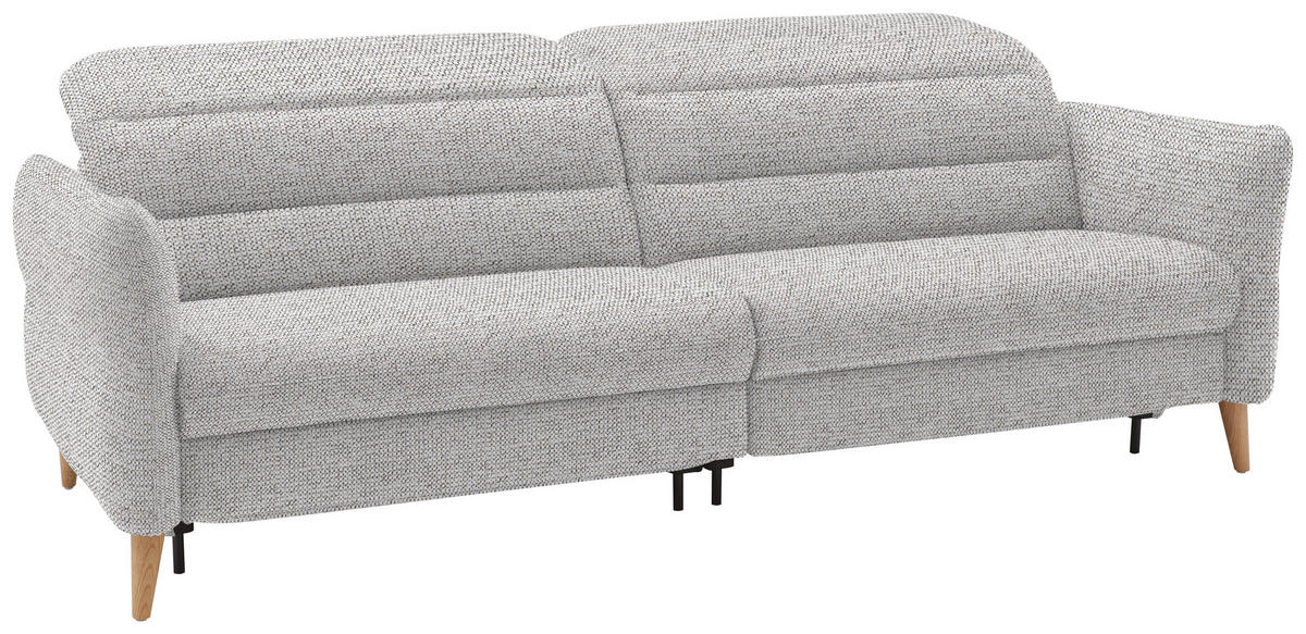 2-SITZER-SOFA in Webstoff Ecru  - Ecru/Eiche Bianco, Design, Holz/Textil (234-262/85-106/98-112cm) - Dieter Knoll