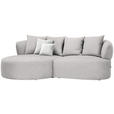 ECKSOFA  in Bouclé Beige  166/235 cm  - Beige/Creme, MODERN, Kunststoff/Textil (166/235cm) - Hom`in