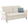 2,5-SITZER in Lederlook (vegan) Hellgrau  - Hellgrau/Nickelfarben, MODERN, Textil/Metall (185/89/109cm) - Livetastic