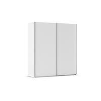 SCHWEBETÜRENSCHRANK 201/223/69 cm,  in Weiß, Alufarben, 2 Tür(en)  - Alufarben/Weiß, Basics, Holzwerkstoff/Metall (201/223/69cm) - Rauch Möbel