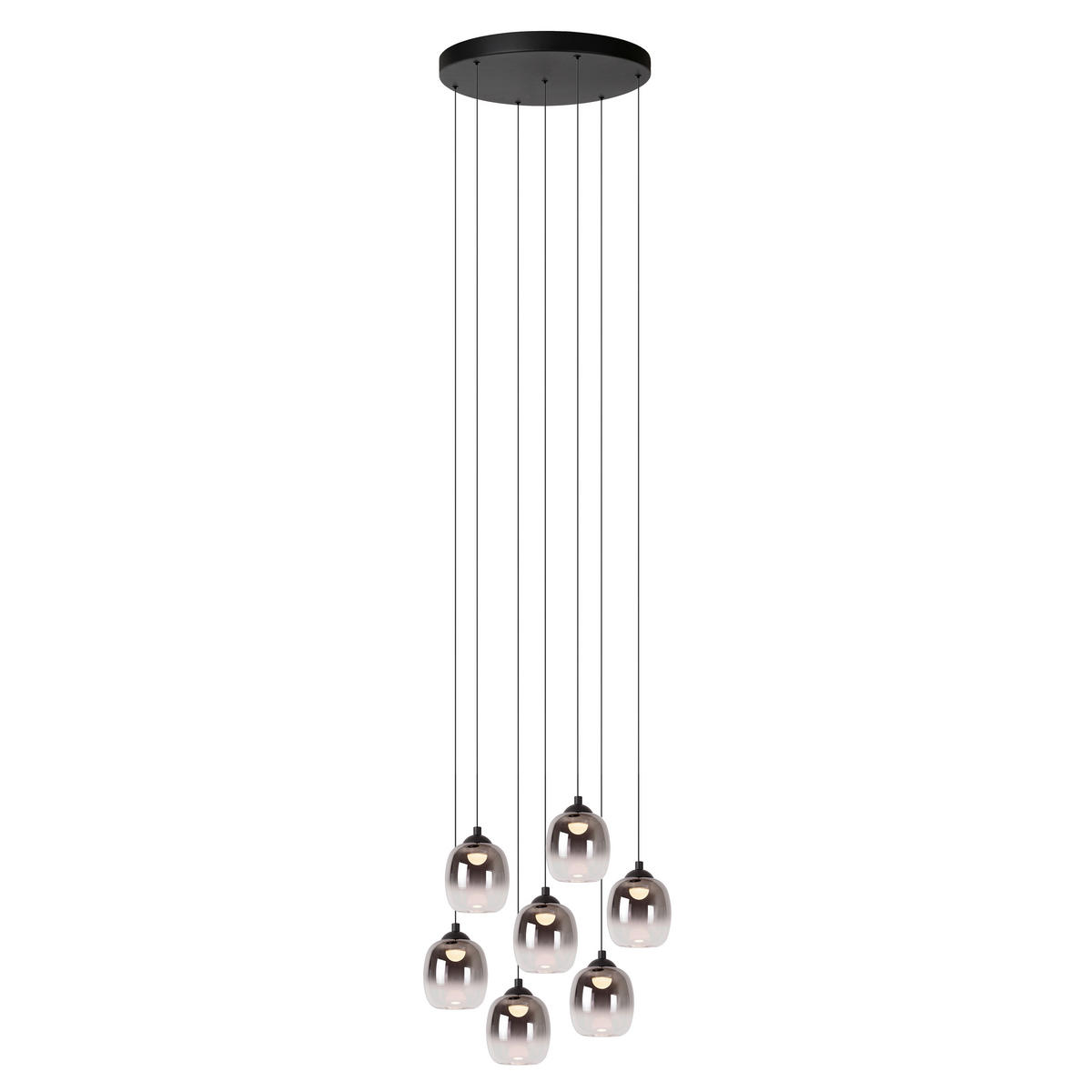 LED-HÄNGELEUCHTE 52/52/186 cm  - Schwarz, Design, Metall (52/52/186cm) - Lucide