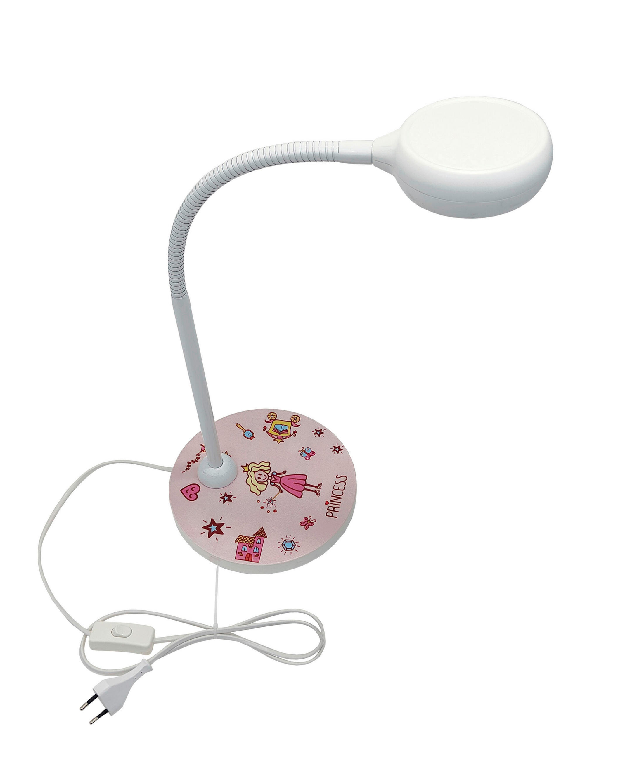 DETSKÁ STOLNÁ LAMPA, 20/43/20 cm - viacfarebná/biela, Basics, kov/kompozitné drevo (20/43/20cm)