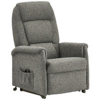 FERNSEHSESSEL in Flachgewebe Greige  - Greige/Schwarz, KONVENTIONELL, Kunststoff/Textil (69/105/82cm) - Himolla