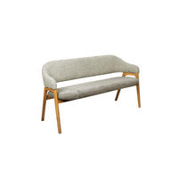 SITZBANK in Textil Taupe  - Taupe/Eichefarben, KONVENTIONELL, Holz/Textil (168/84/56cm) - Linea Natura