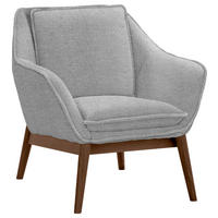 SESSEL in Chenille Grau  - Dunkelbraun/Grau, KONVENTIONELL, Holz/Textil (77/90/85cm) - SetOne by Musterring