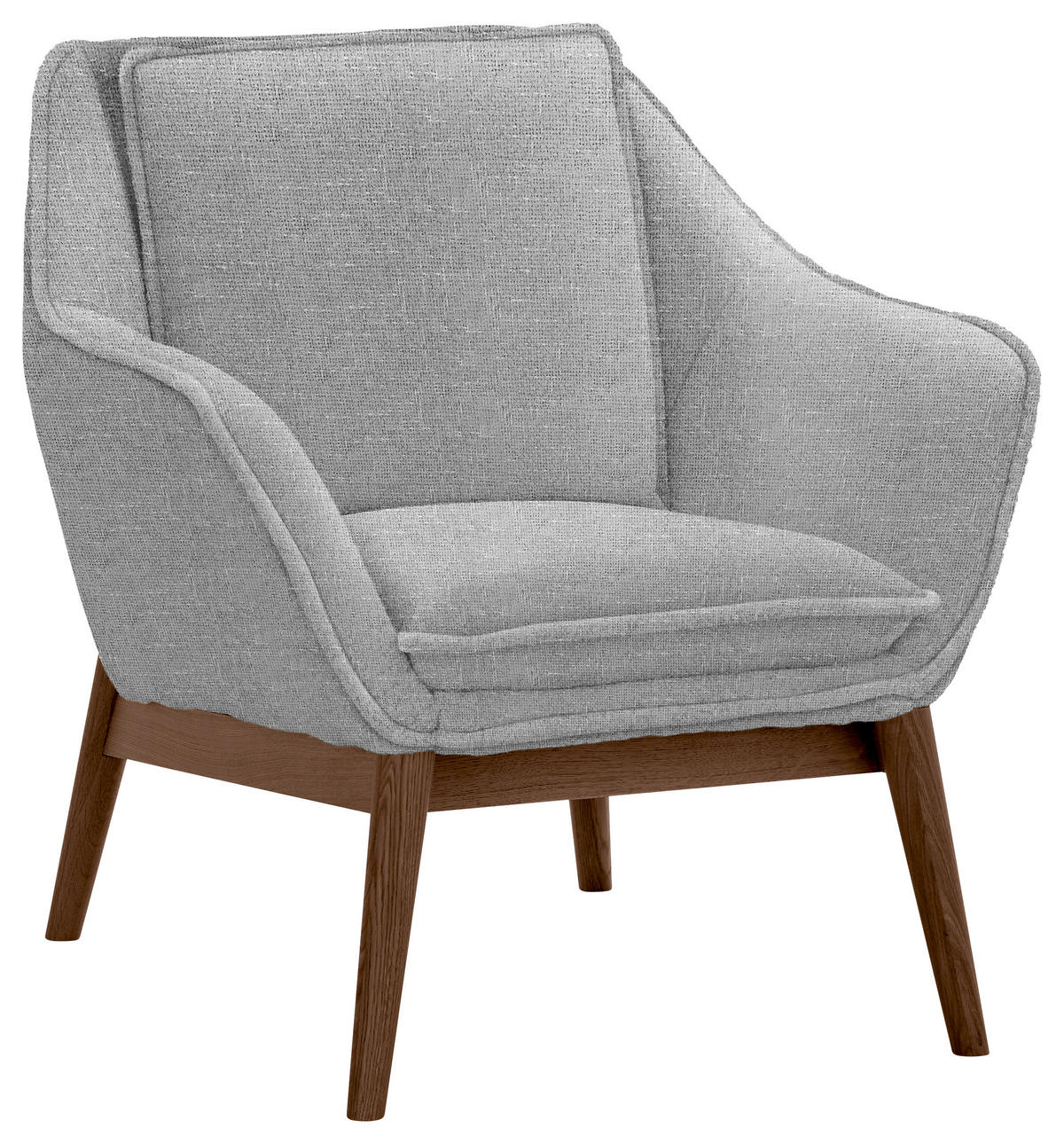 SESSEL in Chenille Grau  - Dunkelbraun/Grau, KONVENTIONELL, Holz/Textil (77/90/85cm) - SetOne by Musterring