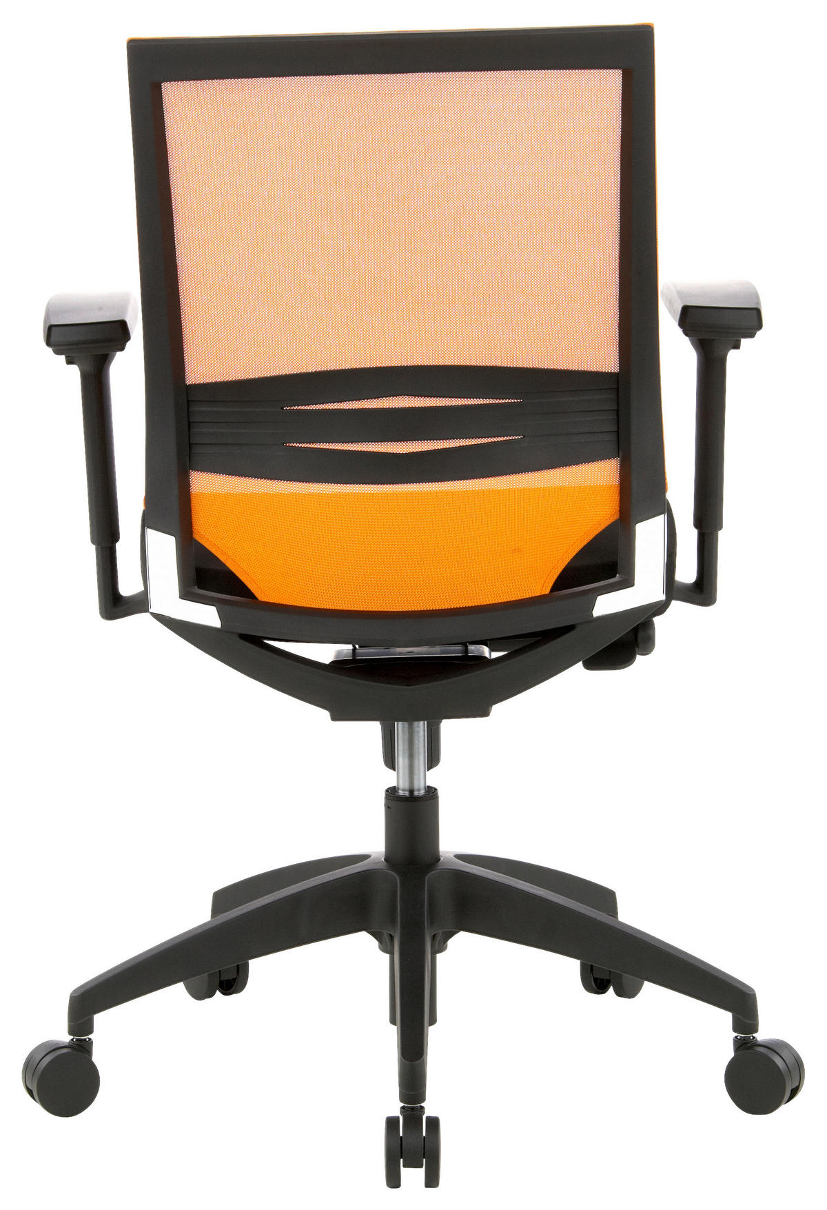SNURRSTOL  i nätklädsel, flatväv orange, svart  - orange/svart, Modern, textil/plast (59/108/44cm) - MID.YOU