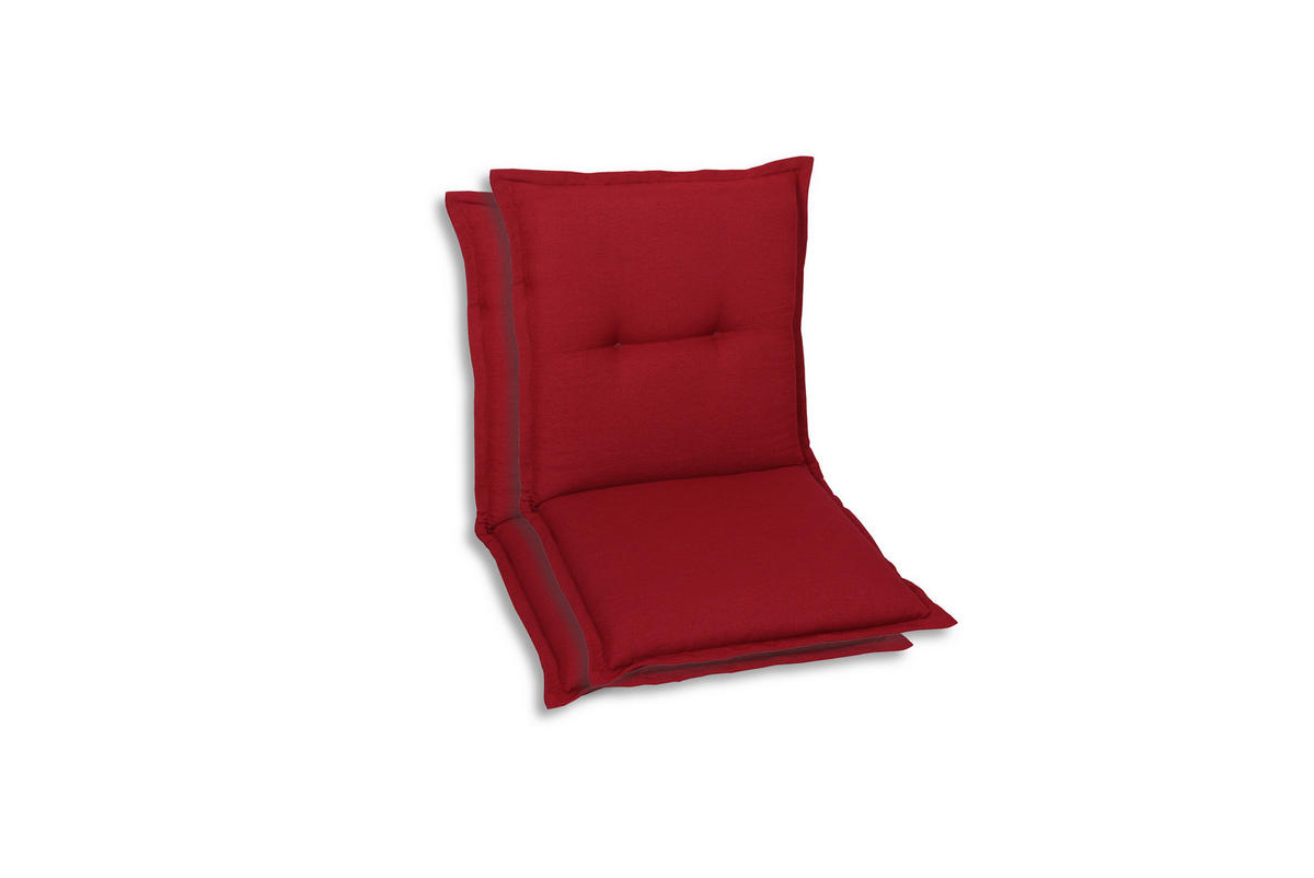 SESSELAUFLAGENSET Uni  - Kirschrot, Basics, Textil (50/7/100cm)