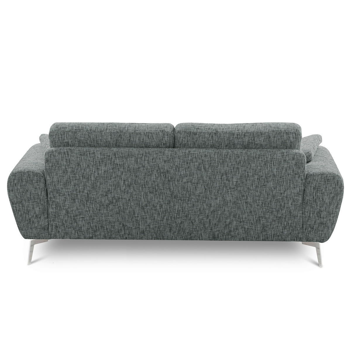 2-SITZER-SOFA Webstoff Anthrazit  - Chromfarben/Anthrazit, Design, Textil/Metall (157/85/92cm) - Livetastic