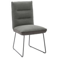 STUHL  in Stahl Flachgewebe  - Dunkelgrau/Schwarz, Design, Textil/Metall (49/93/59cm) - Dieter Knoll