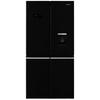 FRENCH-DOOR 84/179/69 cm SJ-NFA35IHDBD-EU  - Schwarz, Design, Glas/Kunststoff (84/179/69cm) - Sharp