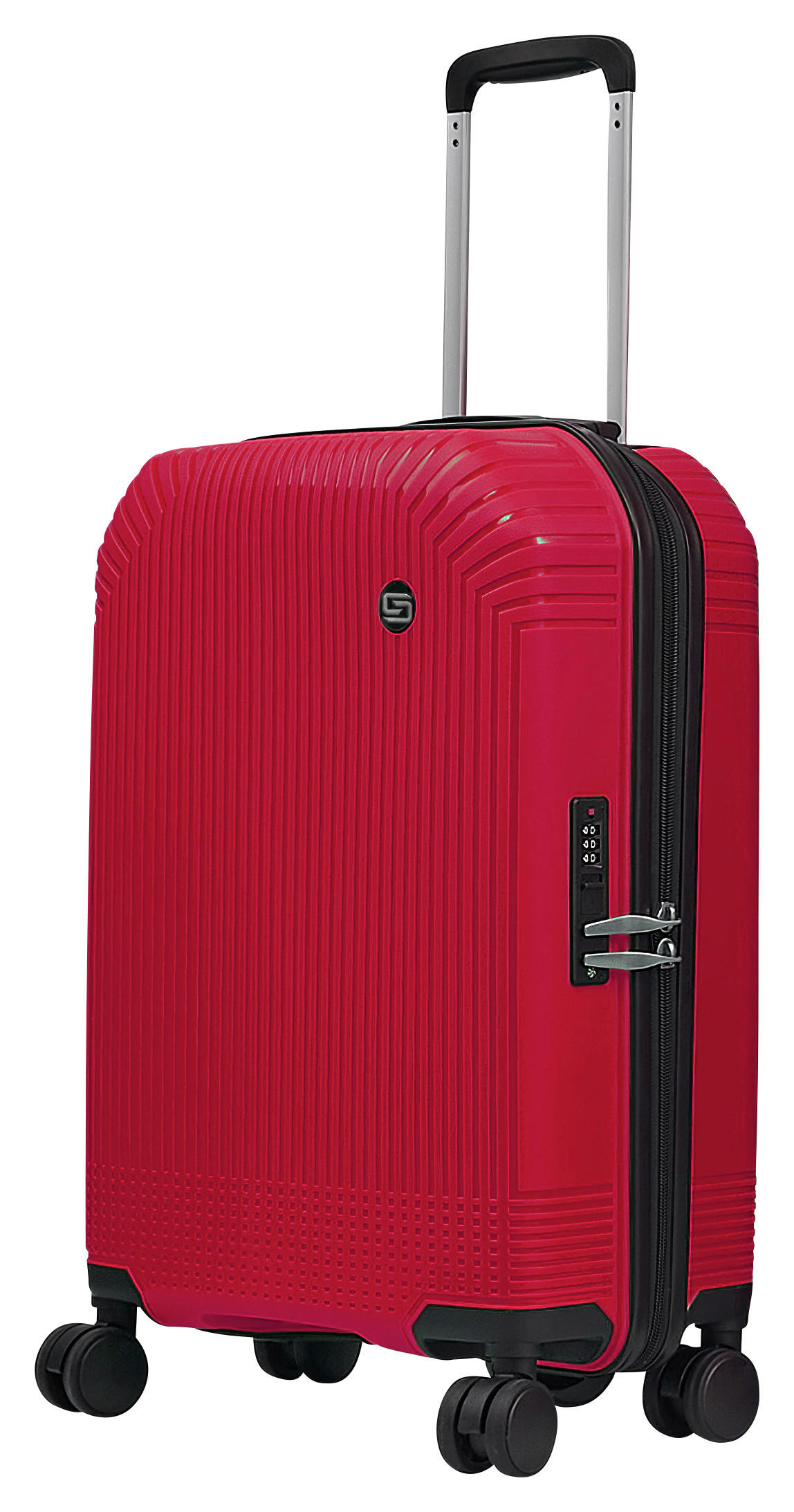 POTOVALNI KOVČEK - temno rdeča, Design, umetna masa (52,5/27,5/77cm)