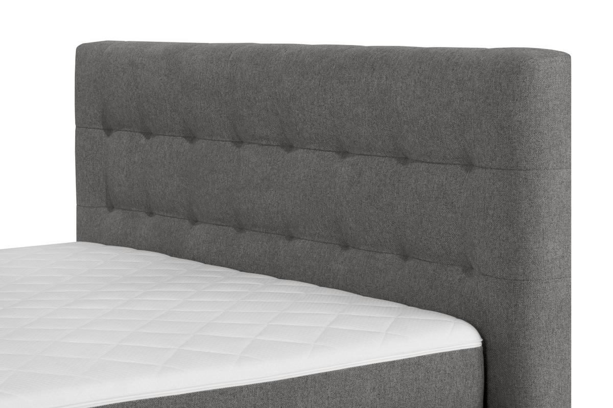 Pat Tip Boxspring Fără Arcuri, gri - negru/gri, Basics, textil (160cm) - Livetastic