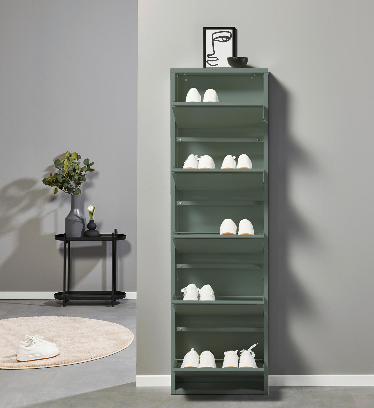 SCHUHKIPPER  in 51/170/16 cm  - Salbeigrün, MODERN, Metall (51/170/16cm) - Boxxx