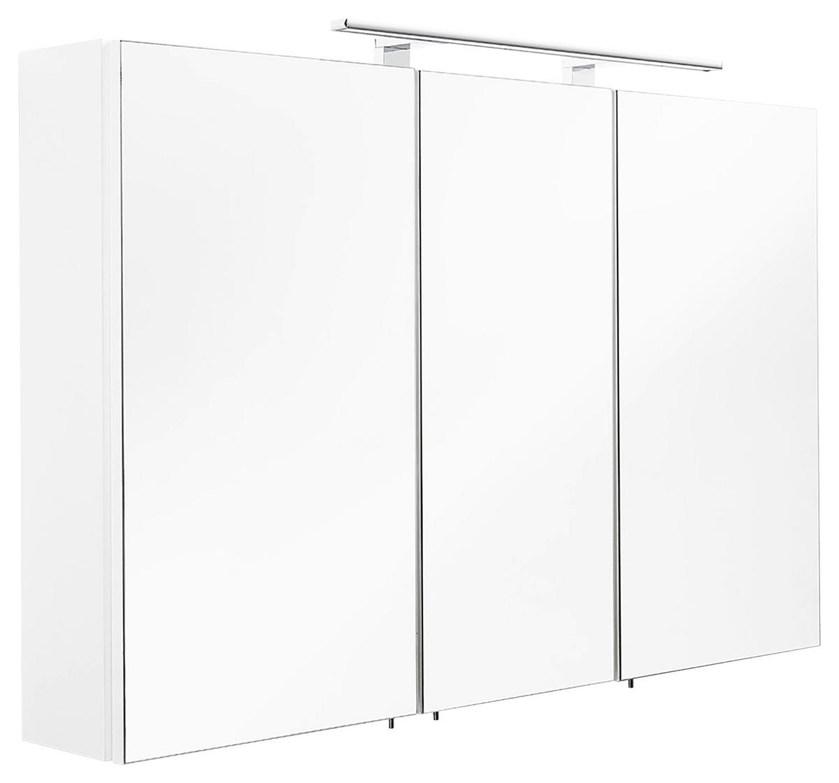 SPIEGELSCHRANK 110/68/16 cm  - Weiß, Basics, Glas/Holzwerkstoff (110/68/16cm) - MID.YOU