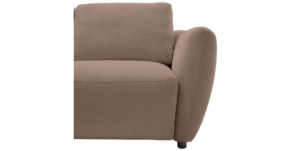 ECKSOFA  in Chenille Taupe  224/307 cm  - Taupe/Schwarz, KONVENTIONELL, Kunststoff/Textil (224/307cm) - Hom`in