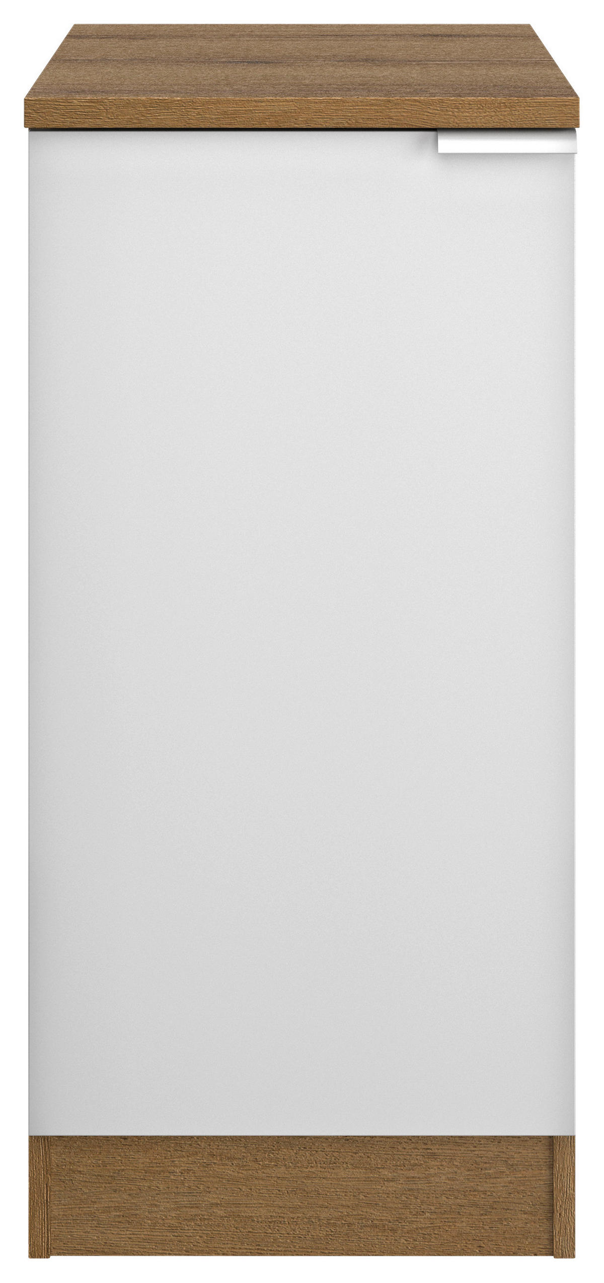 KÜCHENUNTERSCHRANK 40/86/60 cm  in Weiß, Eichefarben  - Eichefarben/Weiß, Basics, Holzwerkstoff/Metall (40/86/60cm) - MID.YOU