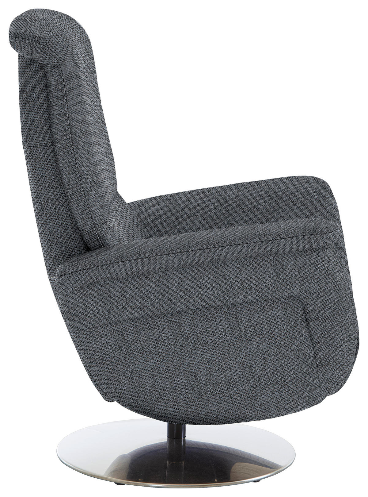 RELAXSESSEL Textil Anthrazit  - Edelstahlfarben/Anthrazit, Konventionell, Textil/Metall (79/112/94cm) - Beldomo Premium