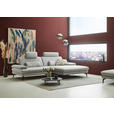 ECKSOFA in Chenille, Flachgewebe Silberfarben  284/180 cm  - Silberfarben/Schwarz, Design, Textil/Metall (284/180cm) - Dieter Knoll
