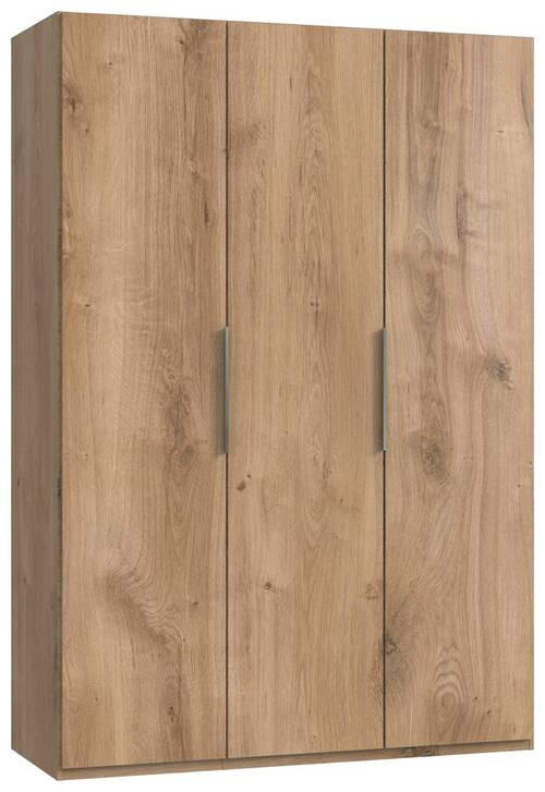 DREHTÜRENSCHRANK 150/216/58 cm 3-türig Eichefarben  - Chromfarben/Eichefarben, MODERN, Holzwerkstoff (150/216/58cm) - MID.YOU