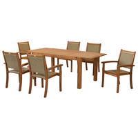 GARTENSET 7-teilig  - Naturfarben, MODERN, Holz/Kunststoff - Gardenson