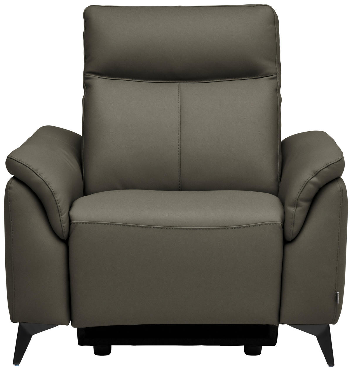 SESSEL Echtleder Grau  - Schwarz/Grau, Design, Leder/Metall (107/105/98cm) - Belluti