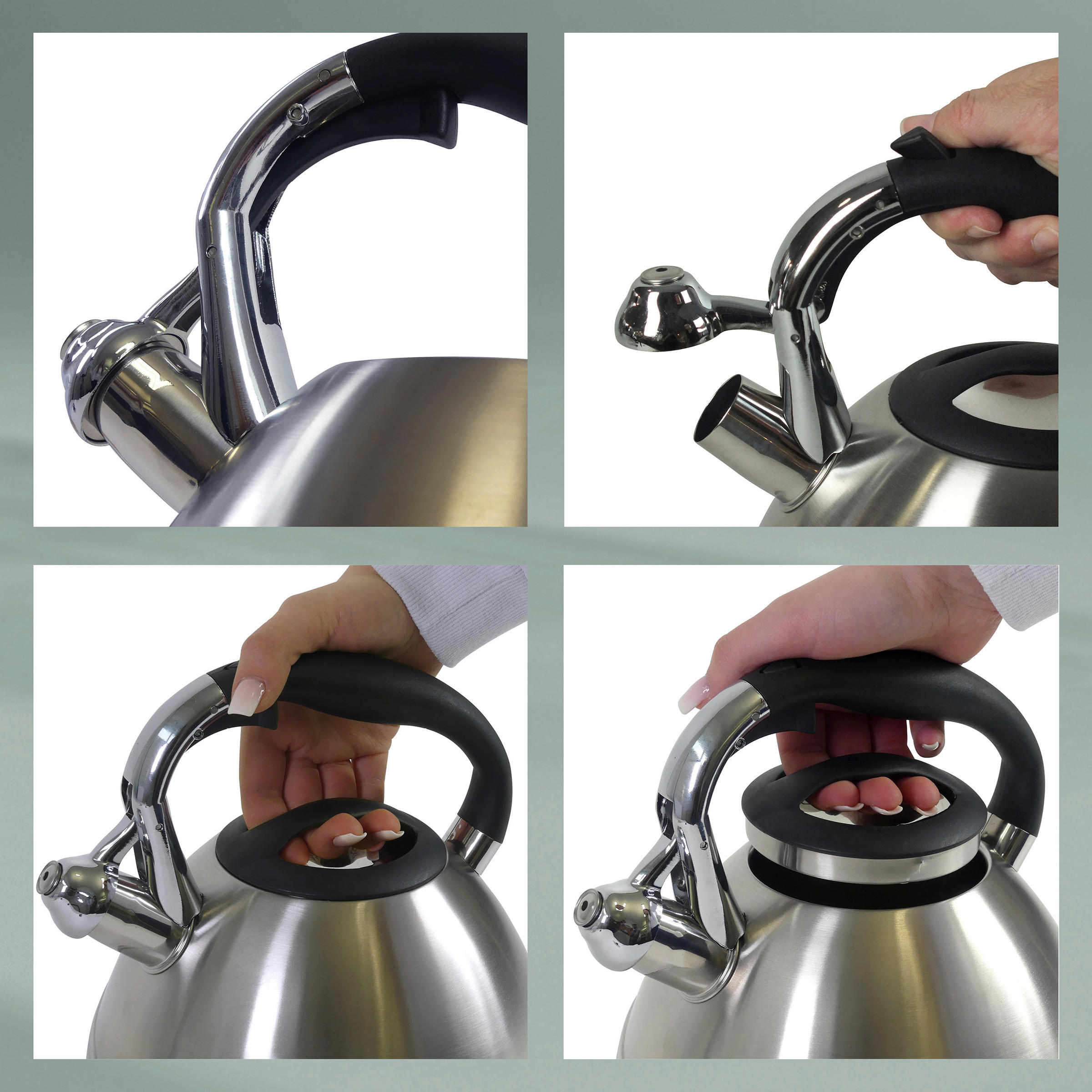 WASSERKESSEL Vitus  - Silberfarben, KONVENTIONELL, Metall (22/21.5cm) - Kela