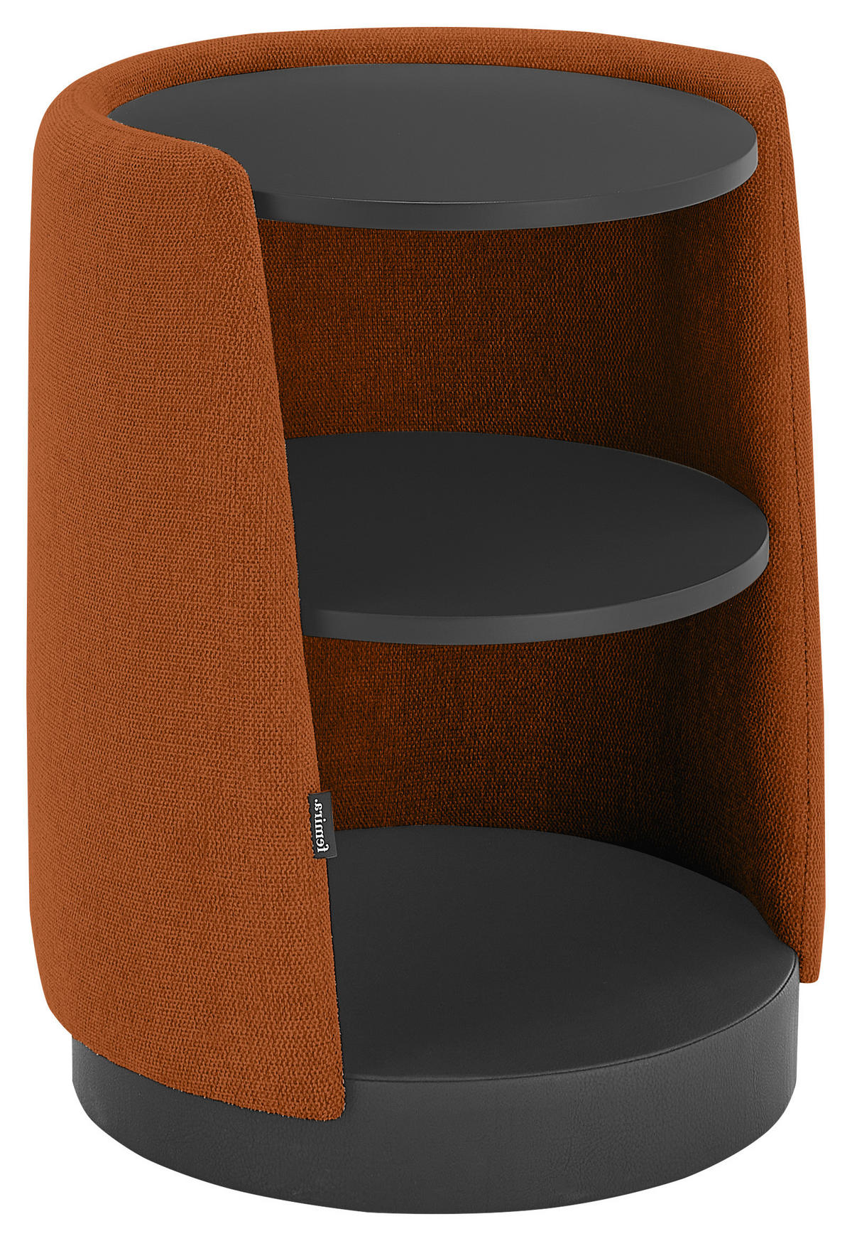 NACHTSCHRANK 48/57,5/48 cm Fichte, Kiefer Schichtholz, Sperrholz, Hartholz  - Schieferfarben/Rostfarben, Design, Holz/Holzwerkstoff (48/57,5/48cm) - Dieter Knoll