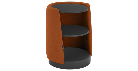 NACHTSCHRANK 48/57,5/48 cm Fichte, Kiefer Schichtholz, Sperrholz, Hartholz  - Schieferfarben/Rostfarben, Design, Holz/Holzwerkstoff (48/57,5/48cm) - Dieter Knoll