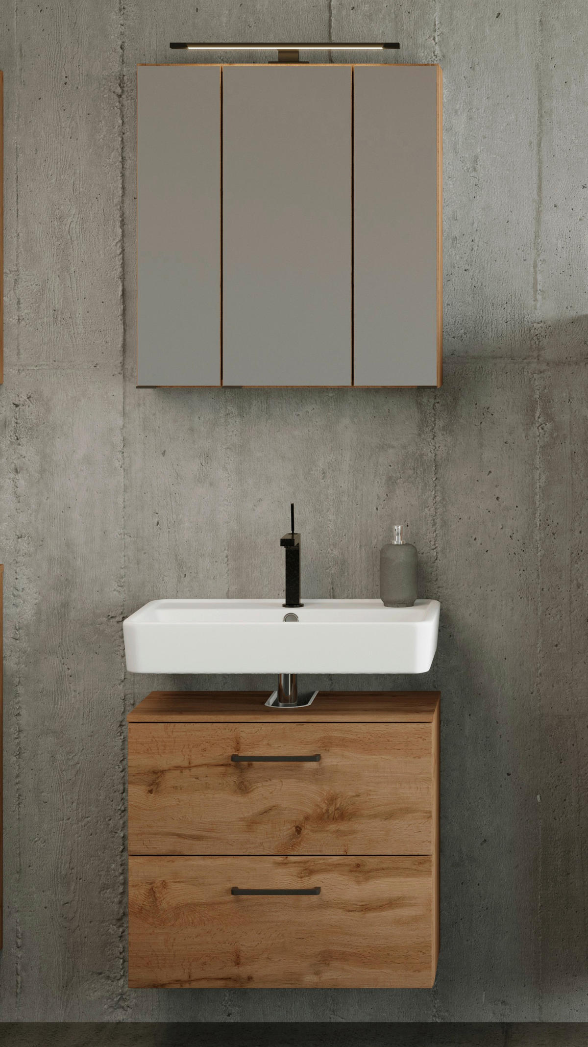 BADEZIMMER  in 60 cm  - Eichefarben, MODERN, Holzwerkstoff (60cm) - Held