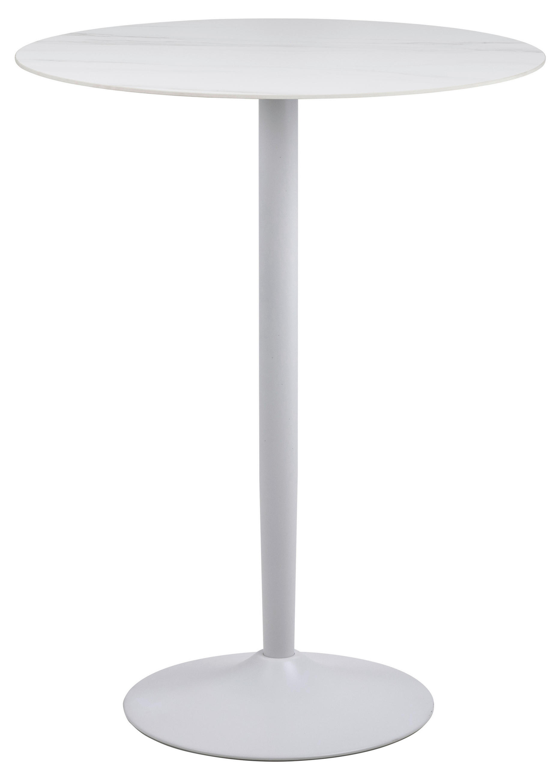 BARTISCH in Metall, Keramik 80/80/105 cm   - Weiß, Basics, Keramik/Metall (80/80/105cm) - MID.YOU