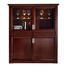 VITRINE Kirschbaum, Linde furniert, massiv Nussbaumfarben - Edelstahlfarben/Nussbaumfarben, LIFESTYLE, Glas/Holz (127/147/42cm) - Selva VITRINE Kirschbaum, Linde furniert, massiv Nussbaumfarben - Edelstahlfarben/Nussbaumfarben, LIFESTYLE, Glas/Holz (127/147/42cm) - Selva