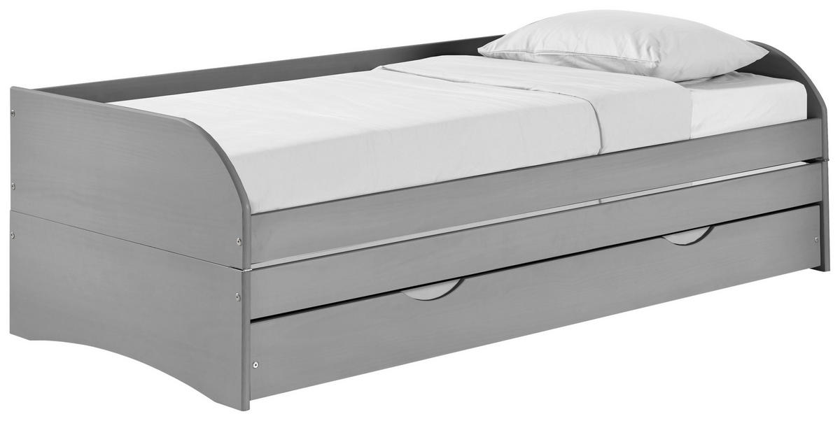 AUSZIEHBETT 90/200 cm  in Grau  - Naturfarben/Grau, Basics, Holz/Kunststoff (90/200cm) - MID.YOU