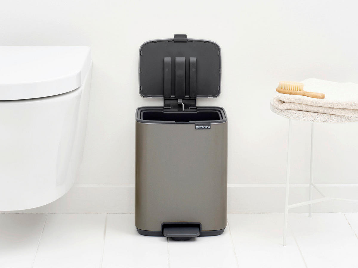 KANTA SA PAPUČICOM  7 l   - antracit/platinasta, Osnovno, metal/plastika (24,2/31/24,2cm) - Brabantia