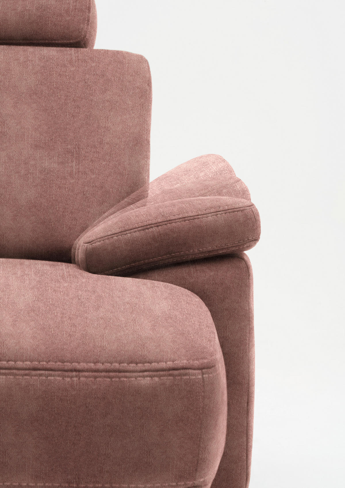 WOHNLANDSCHAFT in Velours Flieder  - Eichefarben/Flieder, Konventionell, Holz/Textil (167/316/235cm) - Beldomo System