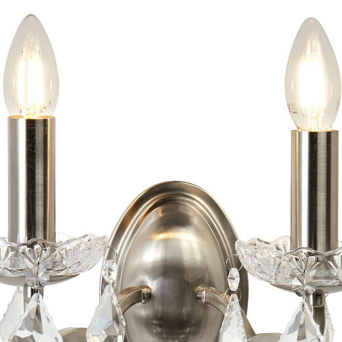VÄGGLAMPA Paris 32/27 cm   - klar/silver, Design, metall/glas (32/27cm)