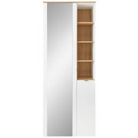 SKŘÍŇ NA ODĚV, bílá, dub artisan, 78/202/38 cm - bílá/barvy stříbra, Design, kov/kompozitní dřevo (78/202/38cm) - Xora