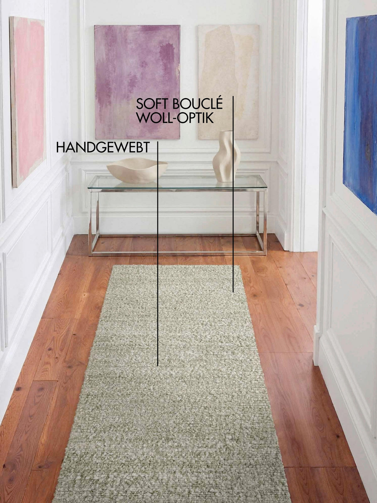 LÄUFER 80/300 cm Notting Hill Grün  - Grün, Basics, Textil (80/300cm) - Ted Baker