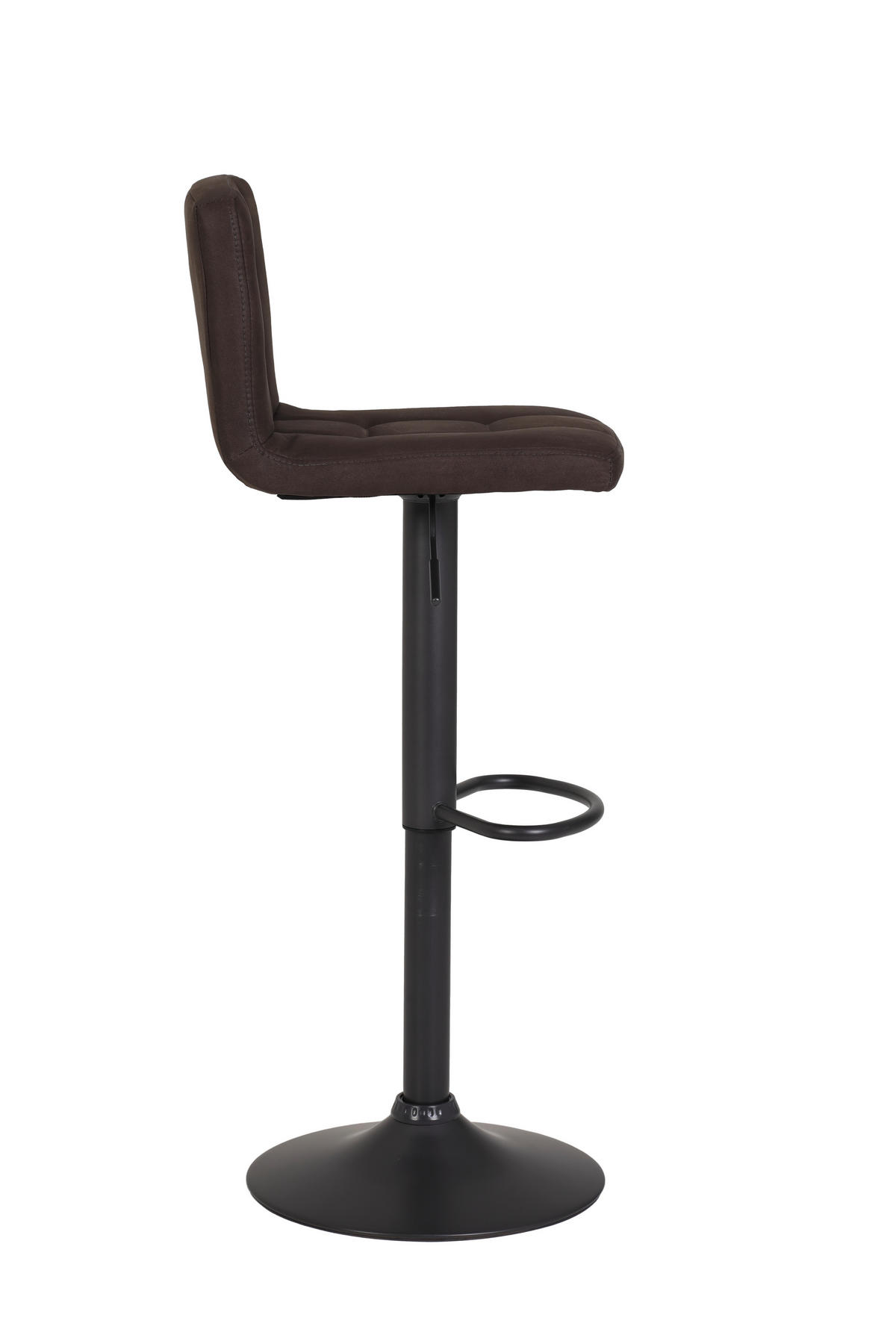 BARHOCKER-SET Mikrofaser Schlammfarben Stahl Sitzfläche 360° drehbar  - Schlammfarben/Dunkelgrau, MODERN, Textil/Metall (40/85/48cm) - MID.YOU