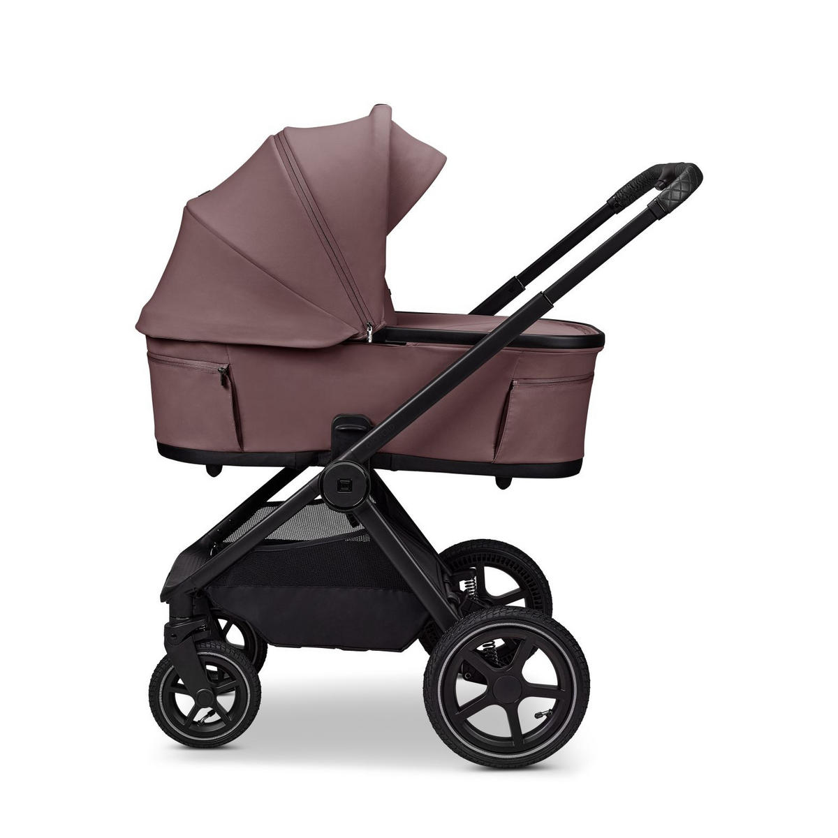 KINDERWAGENSET  GIO FOLD SET AIR  tonka  - Schwarz/Mokka, Basics, Textil/Metall (120/58/92cm) - Moon Edition