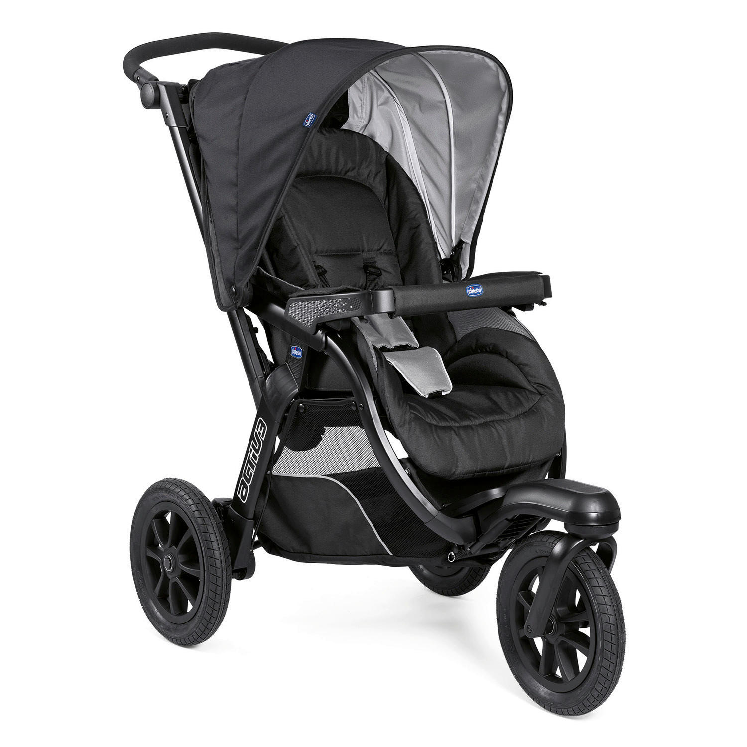BUGGY ACTIVE3  - Schwarz, Basics, Textil/Metall (64/116/121,5/102/113cm) - Chicco