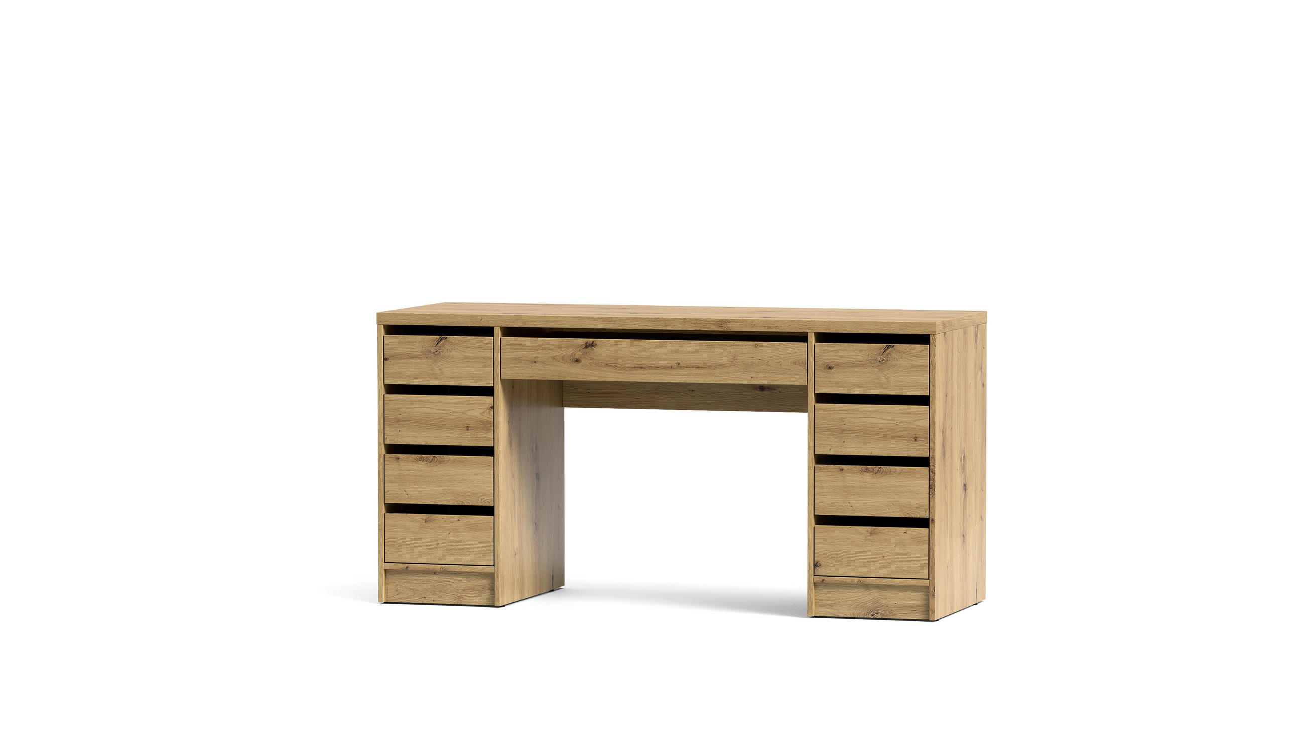 SCHREIBTISCH 152,6/55/77,6 cm Eiche Artisan   - Eiche Artisan, MODERN, Holzwerkstoff (152,6/55/77,6cm) - Livetastic