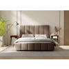 POLSTERBETT Lattenrost, Bettkasten 180/200 cm  in Cappuccino  - Schwarz/Cappuccino, Design, Holz/Kunststoff (180/200cm) - Boxxx