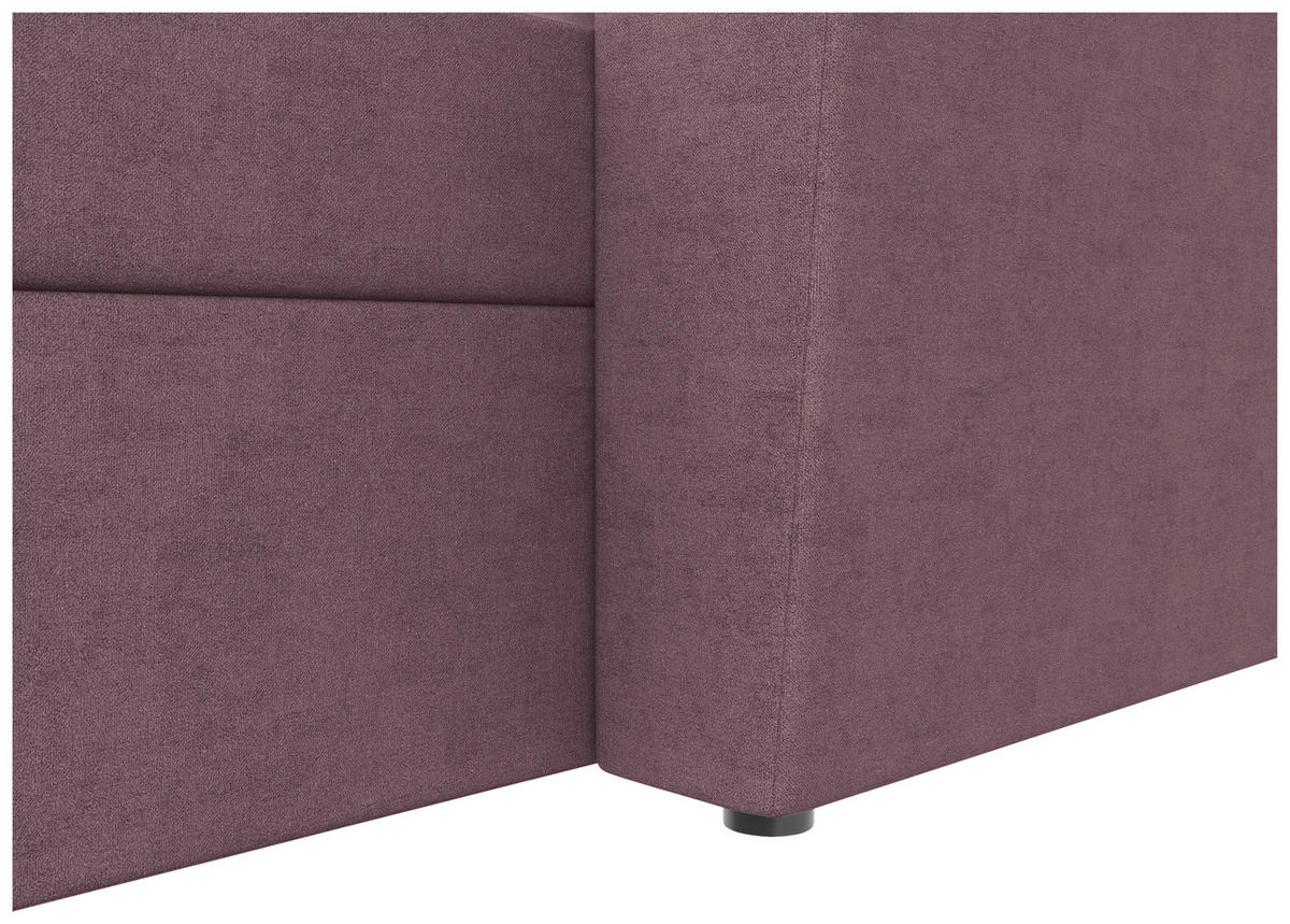 WOHNLANDSCHAFT TERMOLI Rosa Jacquard  - Schwarz/Rosa, Design, Kunststoff/Textil (212/297/155cm) - MID.YOU